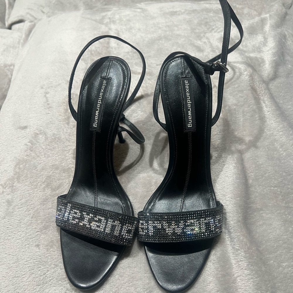 Alexander Wang Black Crystal Embellished Heels